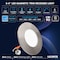 Luxrite 3-4 Inch LED Flush Mount & Recessed Light 5CCT 650LM Dimmable J-Box or 4 Recessed Can Nickel LR24980 LR24984-1PK - alternate 3
